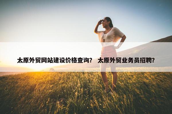 太原外贸网站建设价格查询？ 太原外贸业务员招聘？-第1张图片-冷动云