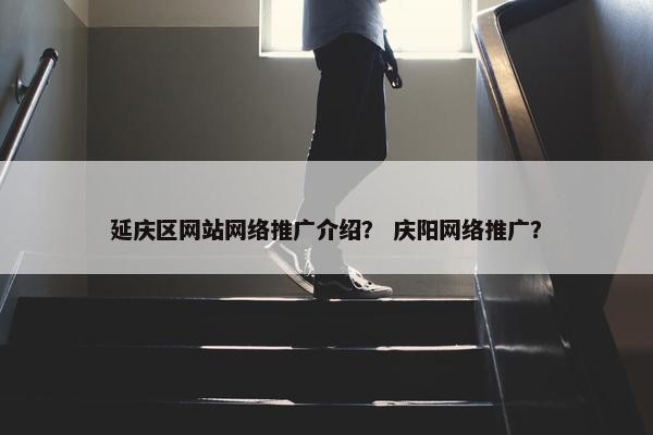 延庆区网站网络推广介绍？ 庆阳网络推广？-第1张图片-冷动云