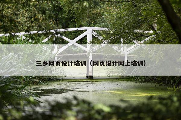 三乡网页设计培训（网页设计网上培训）-第1张图片-冷动云