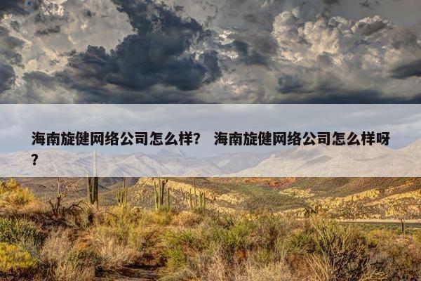 海南旋健网络公司怎么样？ 海南旋健网络公司怎么样呀？-第1张图片-冷动云