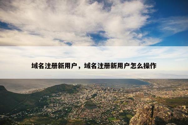 域名注册新用户，域名注册新用户怎么操作-第1张图片-冷动云