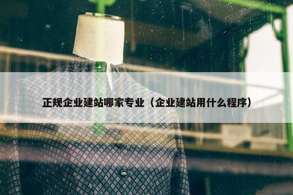正规企业建站哪家专业（企业建站用什么程序）-第1张图片-冷动云
