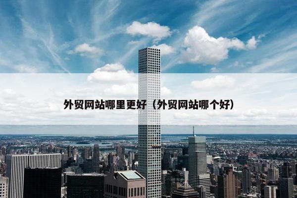 外贸网站哪里更好（外贸网站哪个好）-第1张图片-冷动云
