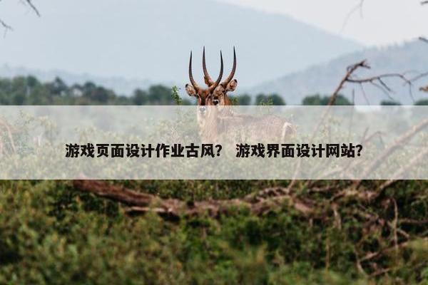 游戏页面设计作业古风？ 游戏界面设计网站？-第1张图片-冷动云