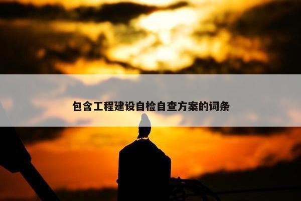 包含工程建设自检自查方案的词条-第1张图片-冷动云