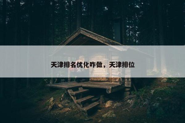 天津排名优化咋做，天津排位-第1张图片-冷动云