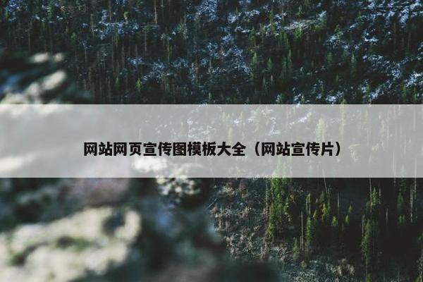 网站网页宣传图模板大全（网站宣传片）-第1张图片-冷动云