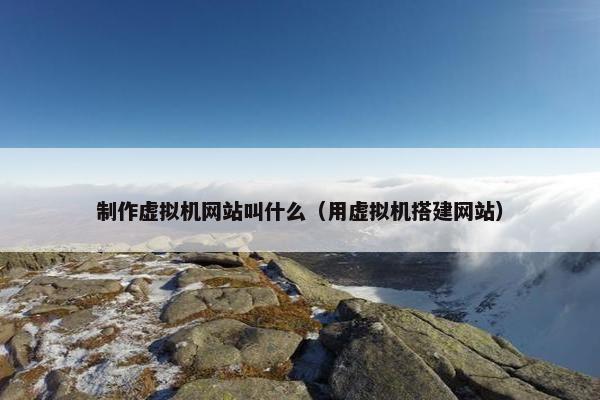 制作虚拟机网站叫什么（用虚拟机搭建网站）-第1张图片-冷动云