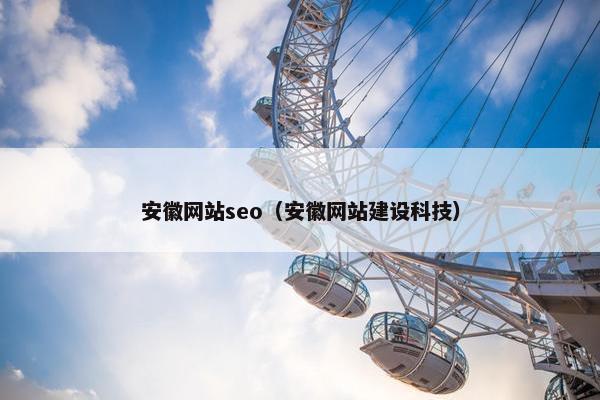 安徽网站seo（安徽网站建设科技）-第1张图片-冷动云