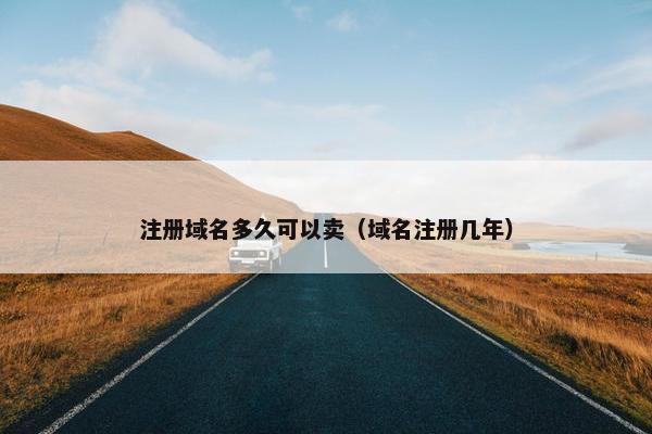 注册域名多久可以卖（域名注册几年）-第1张图片-冷动云