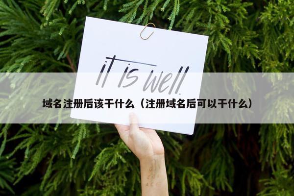 域名注册后该干什么（注册域名后可以干什么）-第1张图片-冷动云