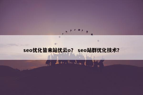 seo优化皆来站优云o？ seo站群优化技术？-第1张图片-冷动云