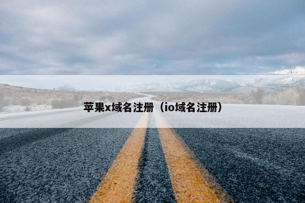 苹果x域名注册（io域名注册）-第1张图片-冷动云