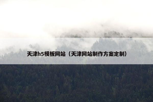 天津h5模板网站（天津网站制作方案定制）-第1张图片-冷动云