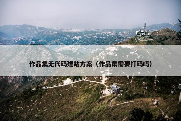 作品集无代码建站方案（作品集需要打码吗）-第1张图片-冷动云