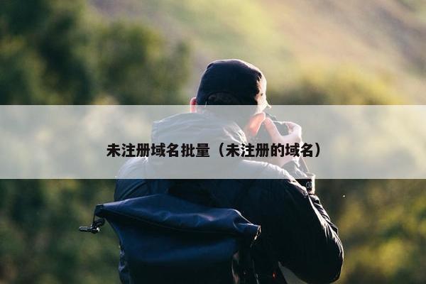 未注册域名批量（未注册的域名）-第1张图片-冷动云