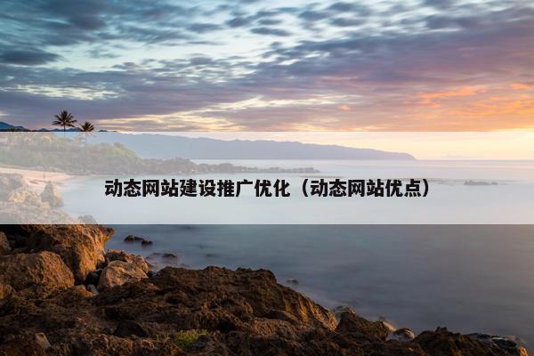 动态网站建设推广优化（动态网站优点）-第1张图片-冷动云