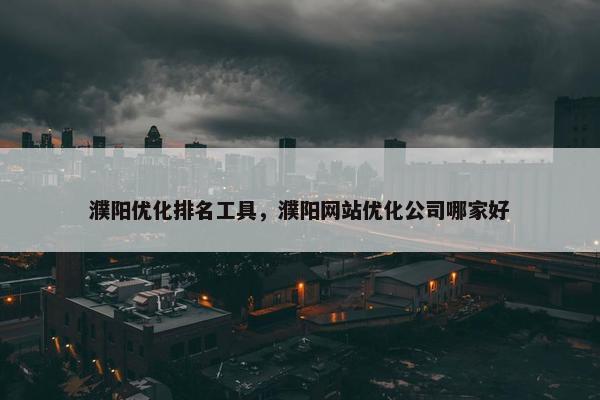 濮阳优化排名工具，濮阳网站优化公司哪家好-第1张图片-冷动云