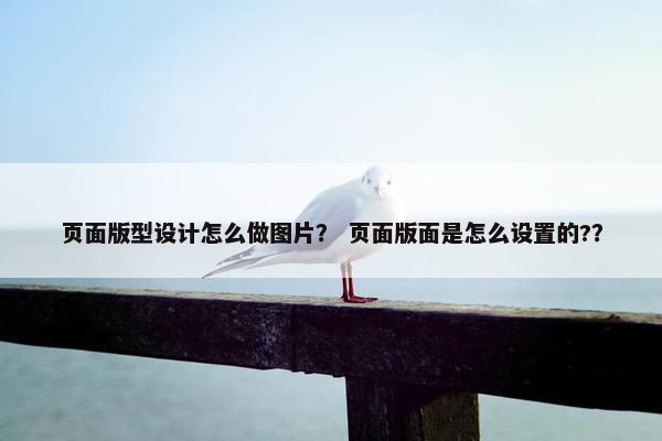 页面版型设计怎么做图片？ 页面版面是怎么设置的?？-第1张图片-冷动云