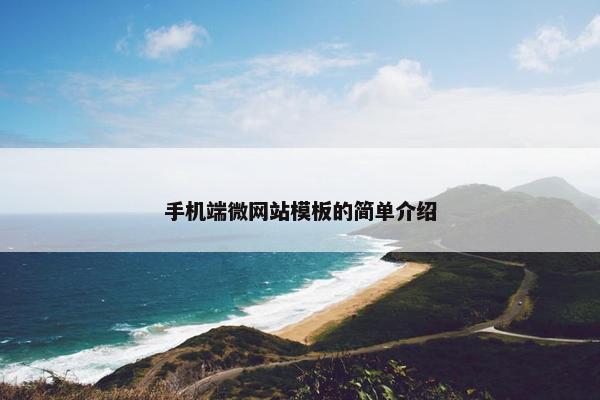 手机端微网站模板的简单介绍-第1张图片-冷动云