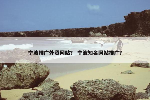 宁波推广外贸网站？ 宁波知名网站推广？-第1张图片-冷动云