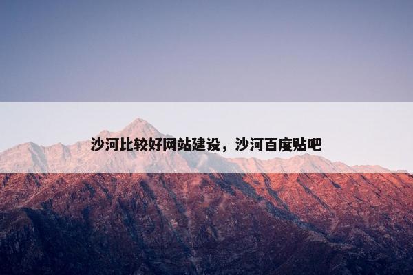 沙河比较好网站建设，沙河百度贴吧-第1张图片-冷动云