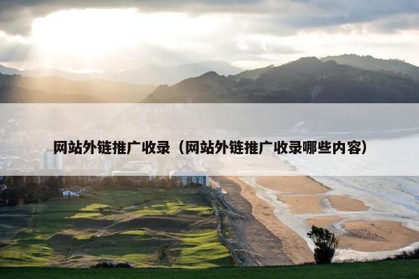 网站外链推广收录（网站外链推广收录哪些内容）-第1张图片-冷动云
