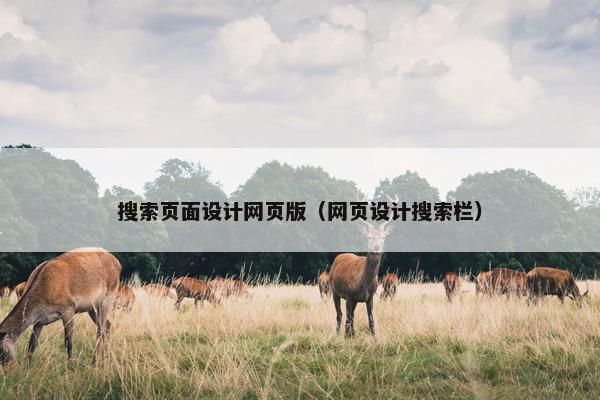 搜索页面设计网页版（网页设计搜索栏）-第1张图片-冷动云