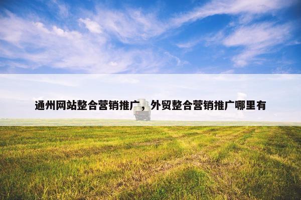 通州网站整合营销推广，外贸整合营销推广哪里有-第1张图片-冷动云