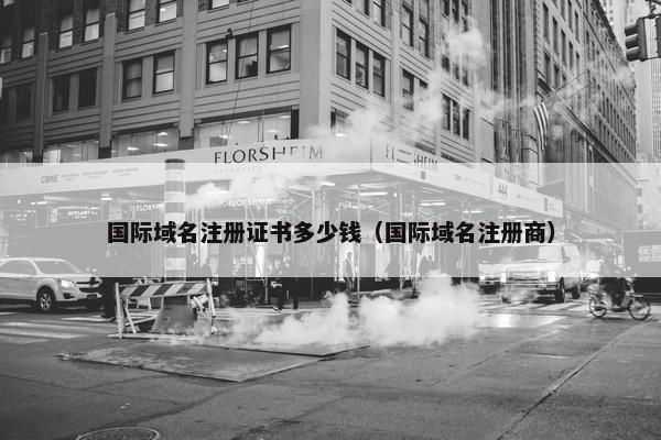 国际域名注册证书多少钱（国际域名注册商）-第1张图片-冷动云