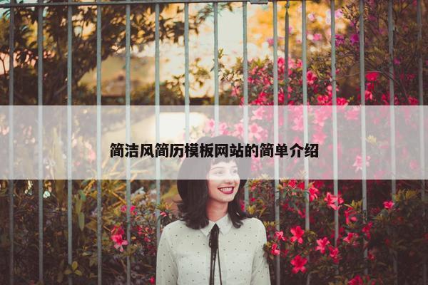 简洁风简历模板网站的简单介绍-第1张图片-冷动云