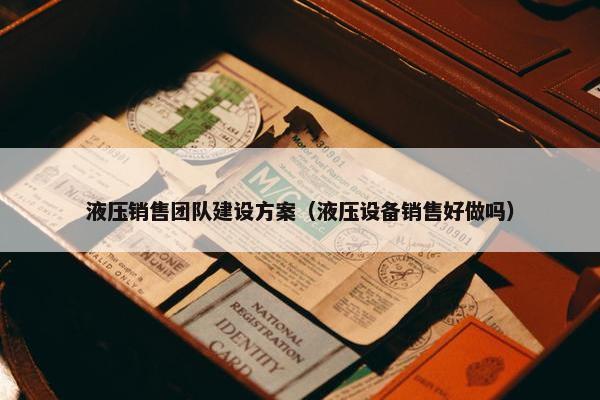 液压销售团队建设方案（液压设备销售好做吗）-第1张图片-冷动云