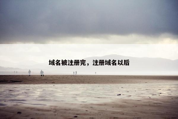 域名被注册完，注册域名以后-第1张图片-冷动云
