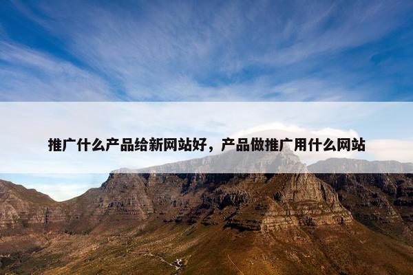 推广什么产品给新网站好，产品做推广用什么网站-第1张图片-冷动云