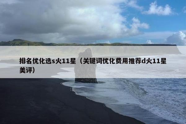 排名优化选s火11星（关键词优化费用推荐d火11星美评）-第1张图片-冷动云