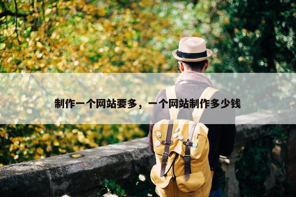制作一个网站要多，一个网站制作多少钱-第1张图片-冷动云