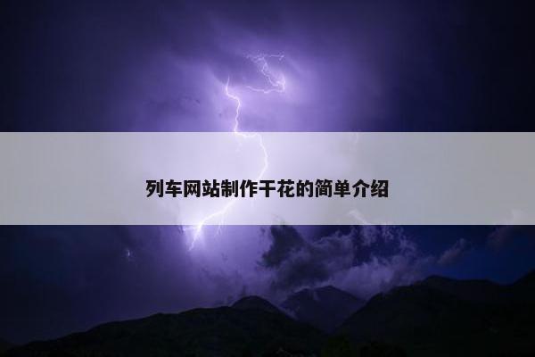 列车网站制作干花的简单介绍-第1张图片-冷动云