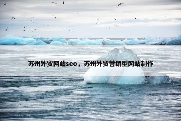 苏州外贸网站seo，苏州外贸营销型网站制作-第1张图片-冷动云