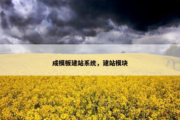 成模板建站系统，建站模块-第1张图片-冷动云