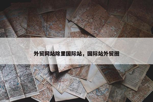 外贸网站除里国际站，国际站外贸圈-第1张图片-冷动云