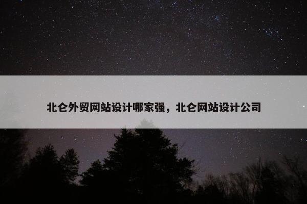 北仑外贸网站设计哪家强，北仑网站设计公司-第1张图片-冷动云