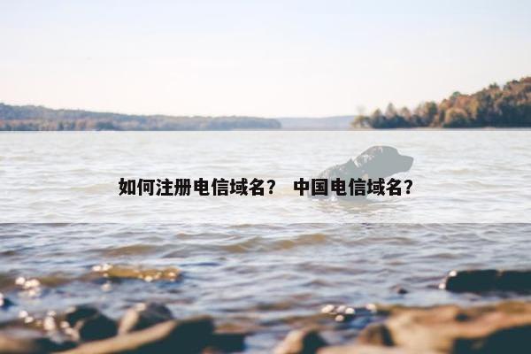 如何注册电信域名？ 中国电信域名？-第1张图片-冷动云