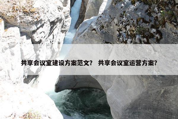 共享会议室建设方案范文？ 共享会议室运营方案？-第1张图片-冷动云