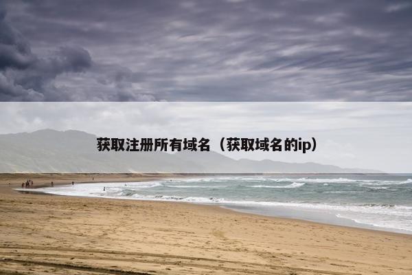 获取注册所有域名（获取域名的ip）-第1张图片-冷动云