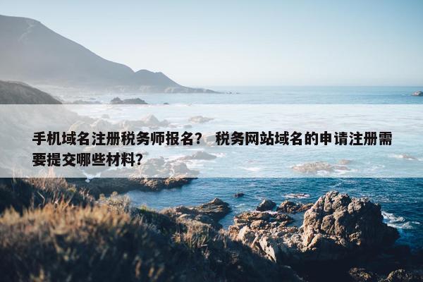 手机域名注册税务师报名？ 税务网站域名的申请注册需要提交哪些材料？-第1张图片-冷动云