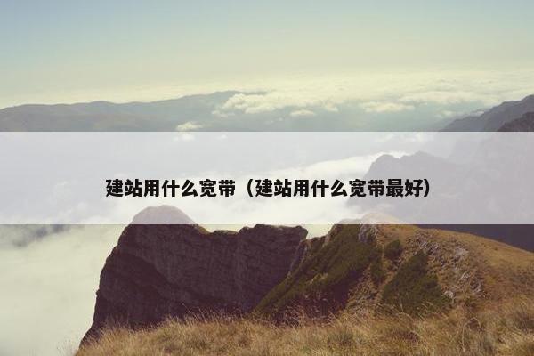 建站用什么宽带（建站用什么宽带最好）-第1张图片-冷动云