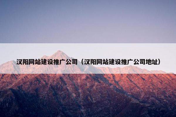 汉阳网站建设推广公司（汉阳网站建设推广公司地址）-第1张图片-冷动云