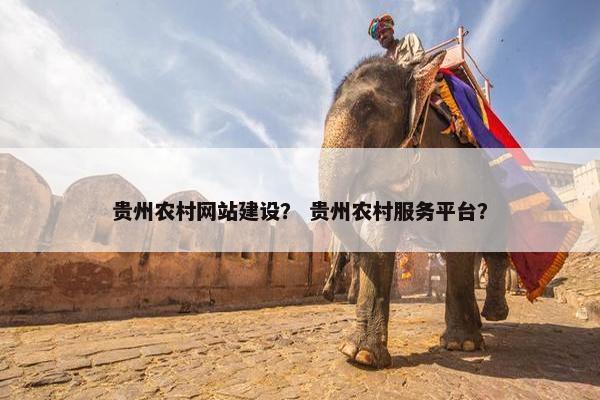 贵州农村网站建设？ 贵州农村服务平台？-第1张图片-冷动云