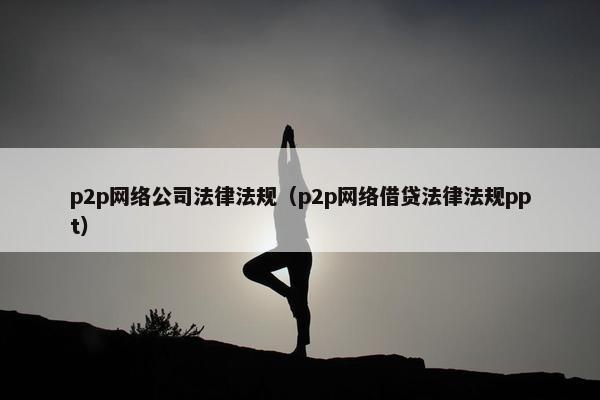 p2p网络公司法律法规（p2p网络借贷法律法规ppt）-第1张图片-冷动云