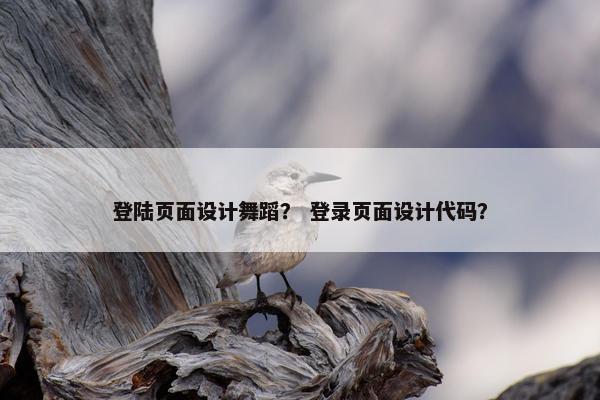 登陆页面设计舞蹈？ 登录页面设计代码？-第1张图片-冷动云